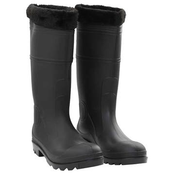vidaXL Regenlaarzen met verwijderbare sokken maat 45 PVC, Verzenden, Nieuw