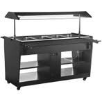 Verwarmd Buffet | Zwart | 4x 1/1 GN | 30°C/90°C |, Zakelijke goederen, Verzenden, Nieuw in verpakking
