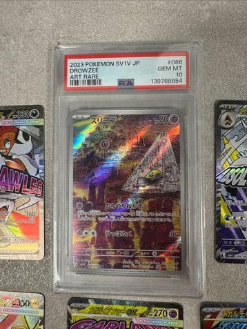 Pokémon - 6 Graded card - PSA 10 – Drowzee AR 086 –, Hobby en Vrije tijd, Nieuw