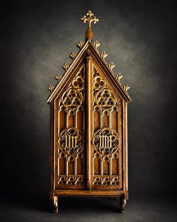Neogotische reliekenkast - 105 cm - Hout - 1850-1900
