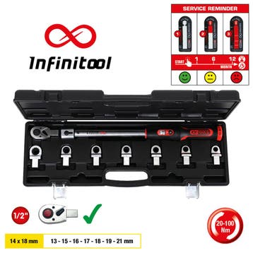 KS Tools 14x18 mm momentsleutelset 20-200 Nm – 9-delig, Verzenden, Nieuw