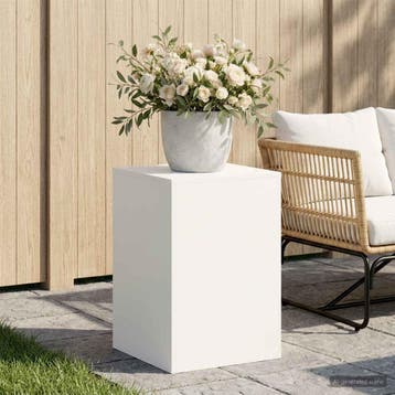 vidaXL Plantenstand Wit 40 x 40 x 60 cm Staal, Verzenden, Nieuw