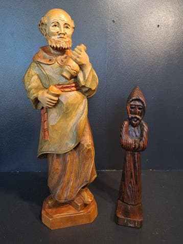 Beeld, Religieuze volkskunst - 39 cm - Hout