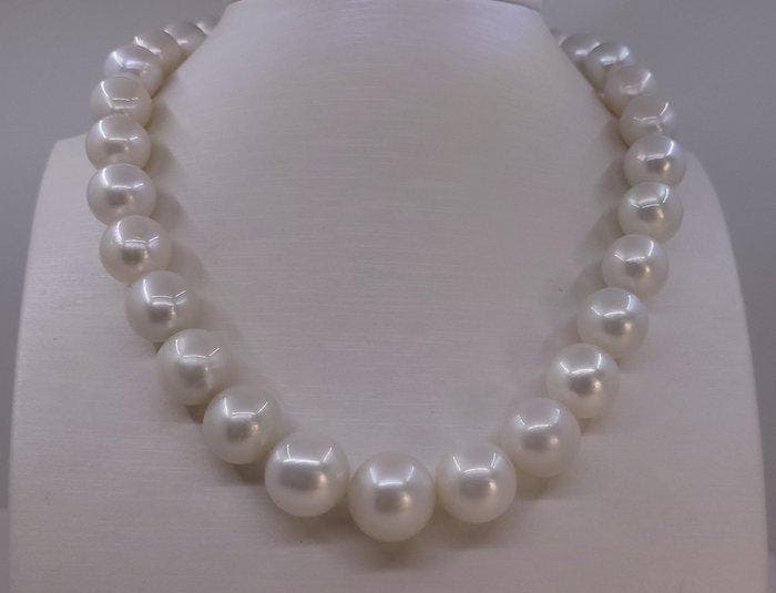 Collier Perles de la mer du Sud blanches certifiées PSL -, Bijoux, Sacs & Beauté, Colliers