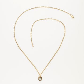 Ketting met hanger - 14 karaat Geel goud Opaal
