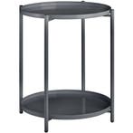 tectake Bijzettafel Oxford 45,5x45,5x53cm - donkergrijs, Verzenden