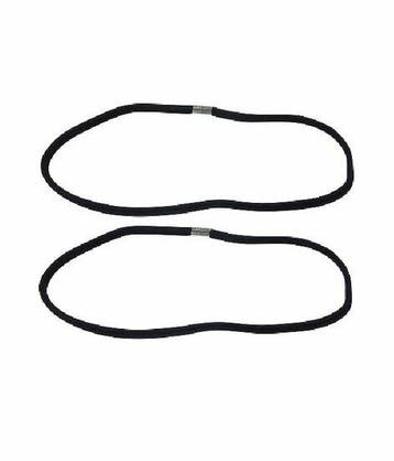 Haarband Sport 0,5cm - Elastiek Smal - Zwart - Set van 2, Nieuw