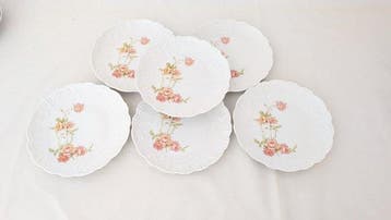 Limoges, Haviland & Co. Limoges - Dessertservies (6) -