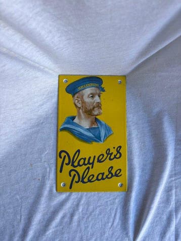 Emaille reclamebord - Prachtig Emaille Reclamebord Players