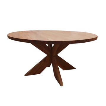 Houten tafel diameter 140cm gebruikt, Ophalen of Verzenden, Nieuw in verpakking