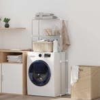 vidaXL Wasmachineplank met opslag Wit 70 x 27 x 136 cm, Verzenden
