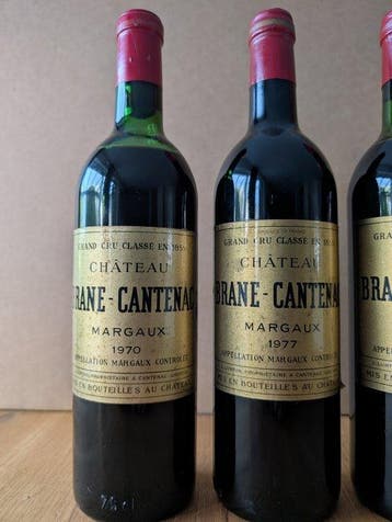 Château Brane-Cantenac Vertical; 1970, 1977, 1978 & 1984 -, Verzamelen, Nieuw