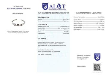 Zonder minimumprijs - Armband Zilver - Aquamarijn -, Nieuw
