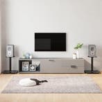 vidaXL Luidsprekerstandaards 2 st 1 pijler gehard glas zwart, TV, Hi-fi & Vidéo, Enceintes, Verzenden