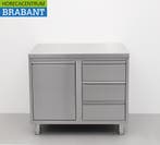 HCB RVS Werkkast Kast Werktafel Afvalbak en 3 laden 100 cm, Ophalen of Verzenden, Nieuw in verpakking