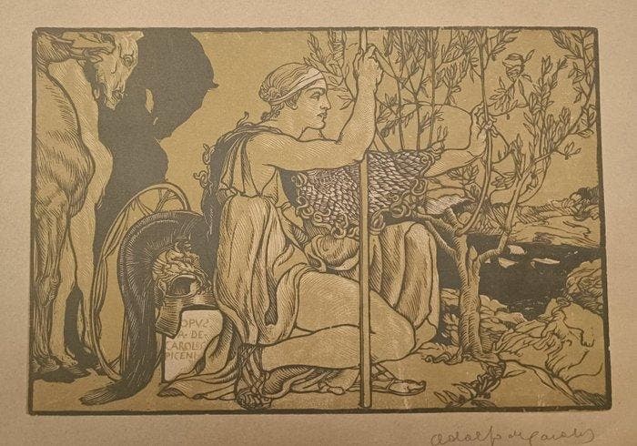 Adolfo De Carolis (1874-1928) - Minerva, Antiquités & Art, Antiquités | Autres Antiquités