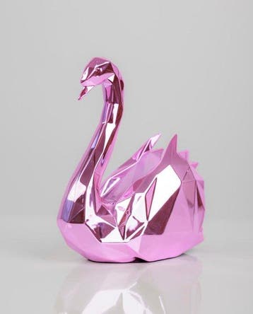 Richard Orlinski (1966) - Swan Pink Chrome