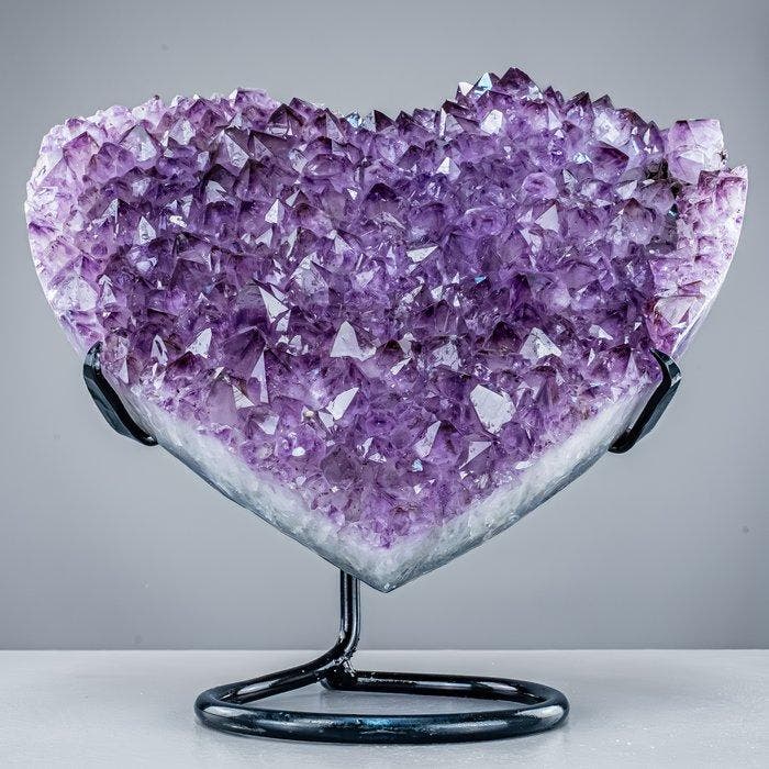 Fantastische amethist-hartdruse op staander Anahi Mines,, Antiek en Kunst, Curiosa en Brocante