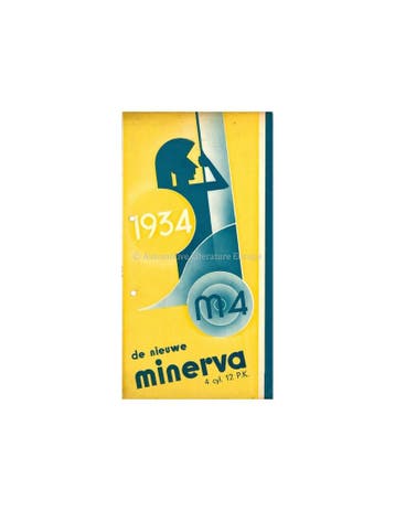 1934 MINERVA M4 4 CYL. 12PK BROCHURE NEDERLANDS, Livres