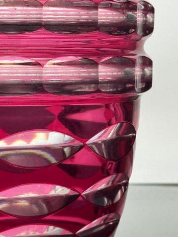 Val Saint Lambert - Vase - Cristal - Vase rouge VSL