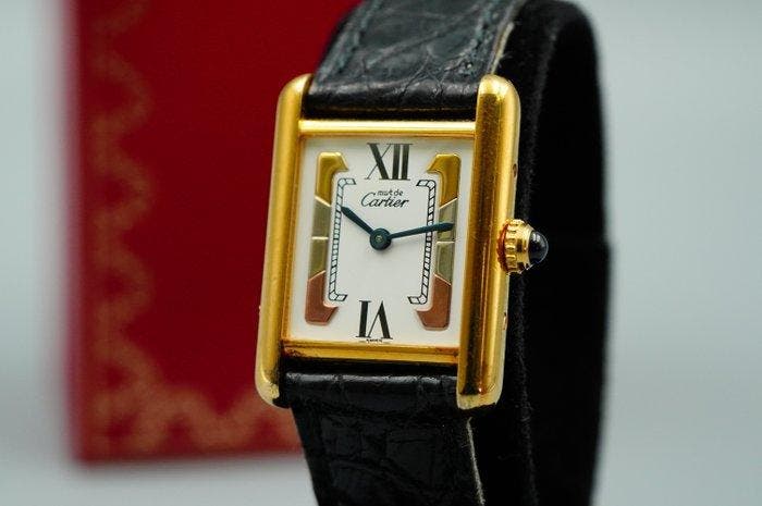 Cartier - Must de Cartier Tank - Sans prix de réserve -, Handtassen en Accessoires, Horloges | Heren