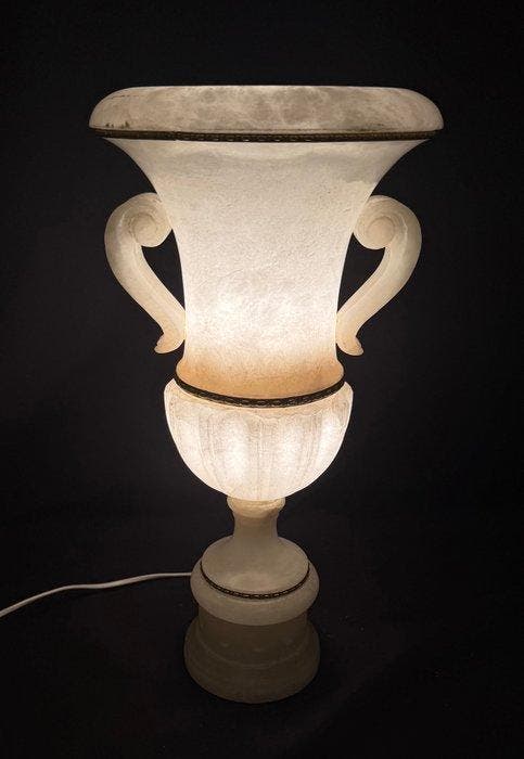 Tafellamp - Albast - Grote Italiaanse, Antiquités & Art, Curiosités & Brocante