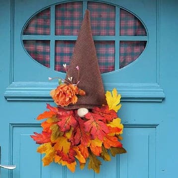 Herfstkabouter gnoom Esdoornblad hoed 40 cm per stuk