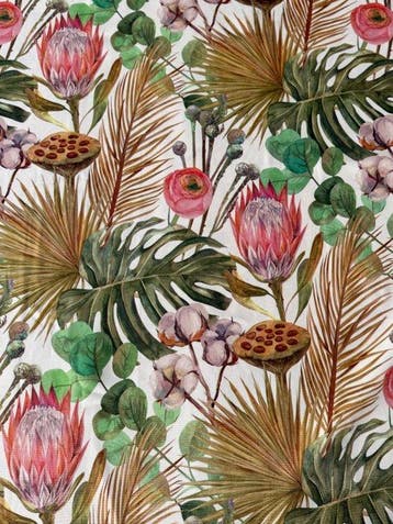 paradis botanique - nappe style vintage tropical botanique
