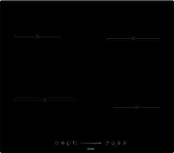 Inductiekookvuur - 60 cm - 2 fase- CENDO KR945F2TS, Wandschouwkap, Verzenden, Nieuw, 600 tot 800 m³ per uur