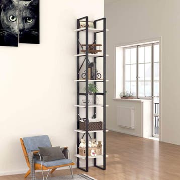 vidaXL Boekenkast met 6 schappen 40x30x210 cm bewerkt hout, Verzenden, Nieuw