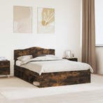vidaXL Bedframe Rook Eiken 140 x 190 cm Massief grenenhout, Verzenden, Nieuw