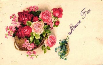 Fantasie - Bloemen - gevarieerd - Ansichtkaart (260) -, Gelopen