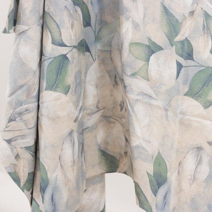 BA165 - Bloemen-sprei - met Orlati-rand – Acquerello Azzurro, Antiquités & Art, Tapis & Textile