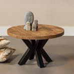 Salontafel Mangohout Rond Tara 70 cm, Maison & Meubles, Verzenden