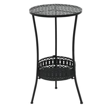 Bistrotafel Zwart -40% Retour Deal! Sla nu toe, Tuin en Terras, Tuintafels, Verzenden, Zo goed als nieuw, Rond, Metaal