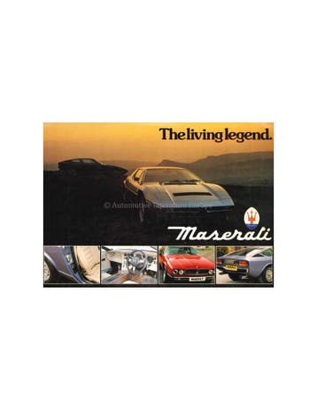 1978 MASERATI PROGRAMMA BROCHURE, Ophalen of Verzenden