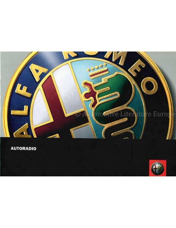 2006 ALFA ROMEO AUTORADIO INSTRUCTIEBOEKJE DUITS, Ophalen of Verzenden