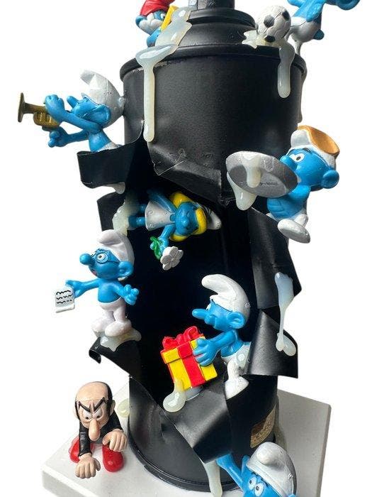 Figurine - Smurfen Spraycan - Résine, Métal, Peindre, Collections, Cinéma & Télévision