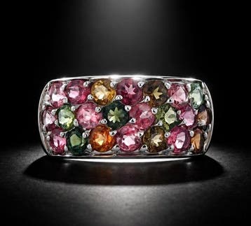 Zonder minimumprijs - Ring 925 zilver - bezet met, Nieuw