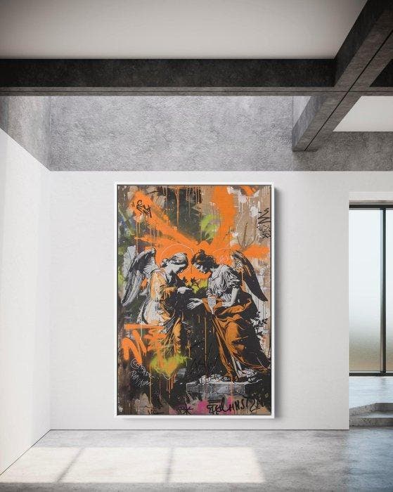 Dine Chanima (XX-XXI) - Giant Holy Vision In Aerosol - XXL, Antiquités & Art, Art | Peinture | Moderne