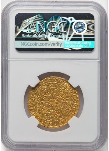 Nederland, Utrecht 1/2 Rozenobel 1601-1602 (NGC MS62)
