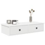 vidaXL Wandschap met lades 80x34x17 cm bewerkt hout wit, Verzenden, Nieuw