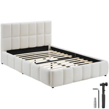 Stoffen bed Shirley met lattenbodem, draagkracht 250 kg, Verzenden, Nieuw