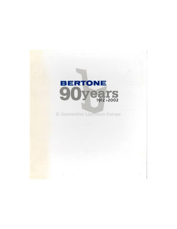 BERTONE: 90 YEARS 1912-2002 - LUCIANO GREGGIO - BOEK, Collections, Marques automobiles, Motos & Formules 1, Enlèvement ou Envoi