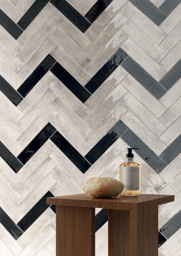 Wandtegel Ragno Fusion Antracite Antraciet Kleinformaat 6x25, Doe-het-zelf en Bouw, Nieuw, 20 tot 40 cm, 10 m² of meer, Wandtegels