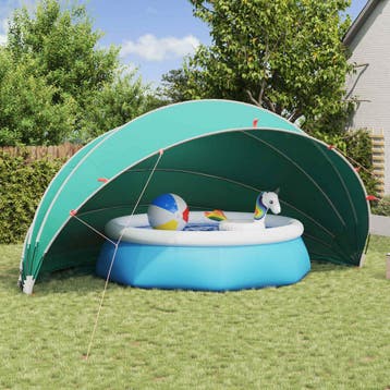 vidaXL Zwembadkoepel 500 x 500 x 236 cm 185T polyester met, Tuin en Terras, Verzenden, Nieuw