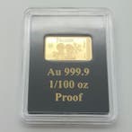 1/100 troy ounce - Thema Frozen- Disney 100 - Or .999 -