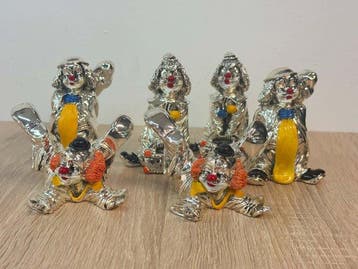Sculpture, Clown – 925er-versilbert - 9 cm - Argent