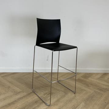 FP collection barkruk H450, zwrt - chroom, Huis en Inrichting, Barkrukken, Gebruikt