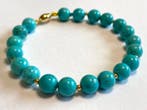 18 karaat (750) goud - turkoois - Armband, Antiek en Kunst